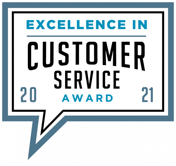 Excellence in customer service award logo
