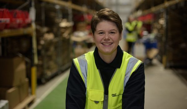 Unipart colleague in warehouse