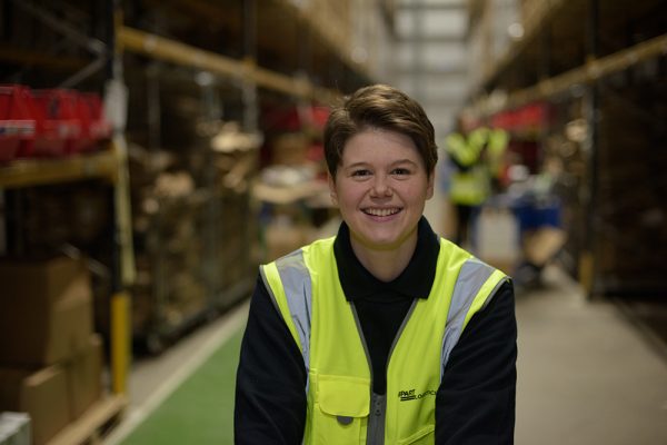 Unipart colleague in warehouse