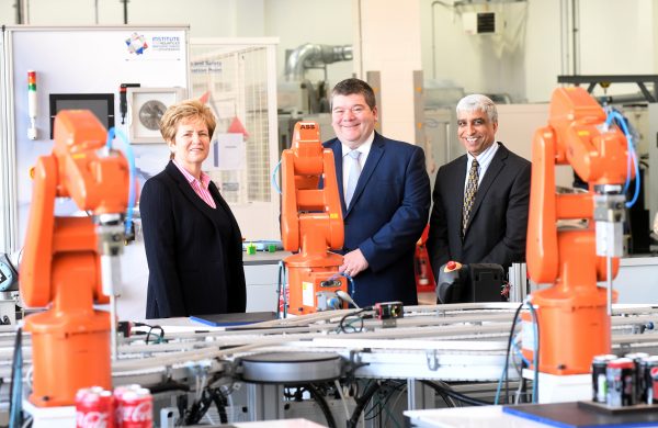 From the left, Carol Burke (Unipart Manufacturing Group), Carl Perrin (AME) and Zamurad Hussain (CWLEP) 
