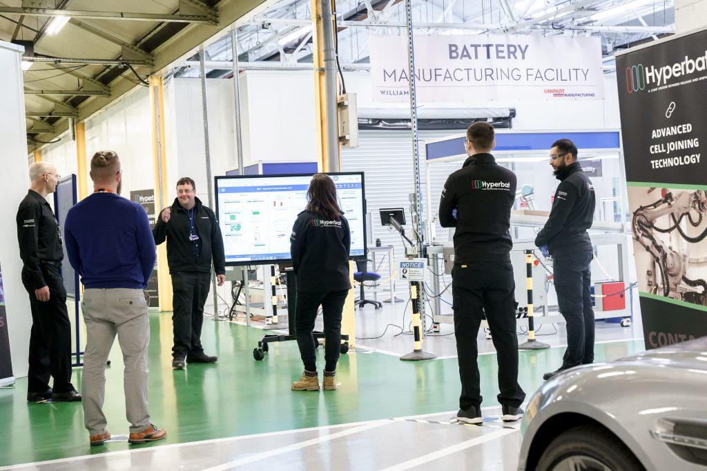A Covid-Secure working digital communications cell at the Unipart Manufacturing site in Coventry