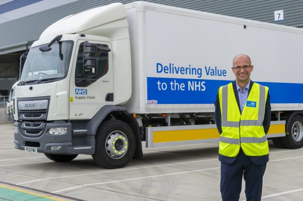 Andrew New with one of the new fleet of sustainable vehicles