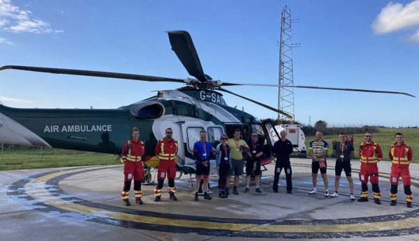 The Unipart team at the Cornwall Air Ambulance base