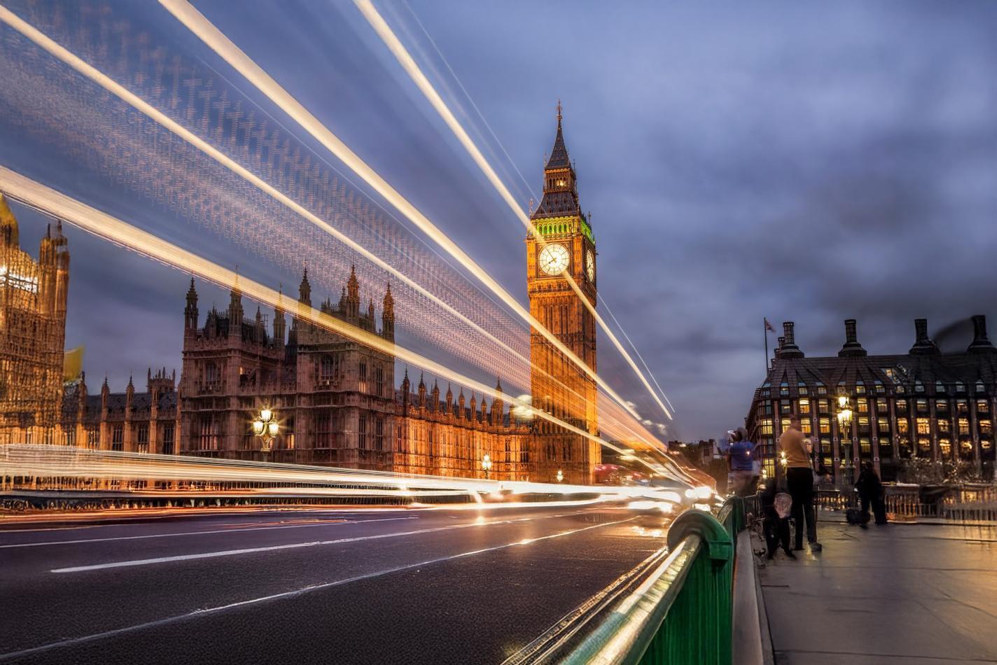 UK Parliament and Big Ben at dusk