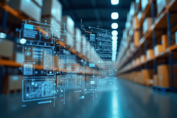 Display of advanced technology in a warehouse