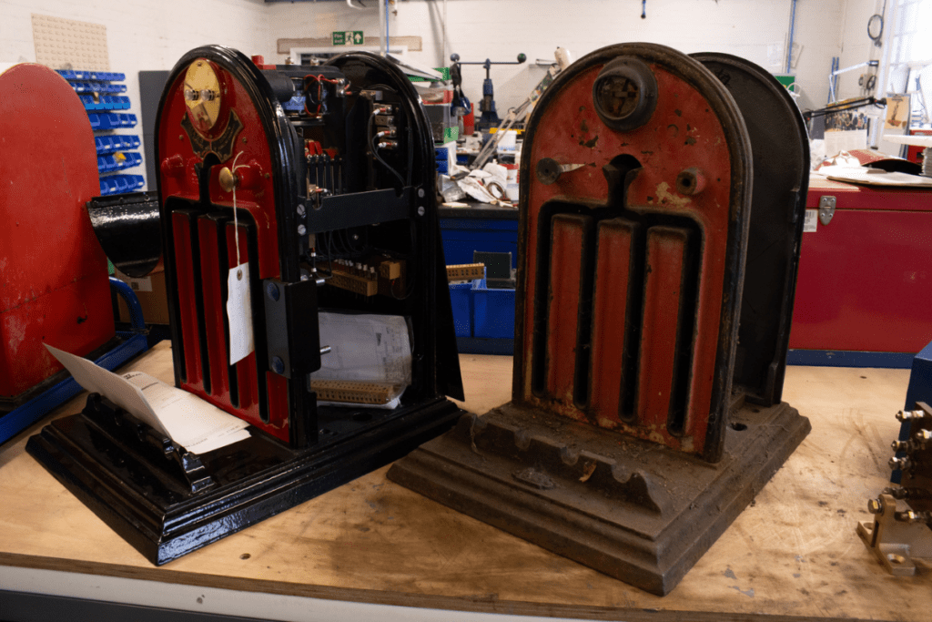 Rail signalling token blocks being refurbished as part of Unipart's maintenance repair and overhaul solution