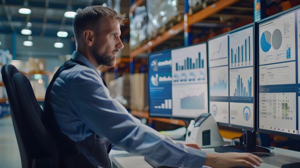 Logistics Manager Monitoring Supply Chain Using Cloud Based Dashboard.