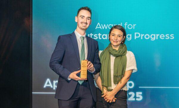 Harry France wins Apprentice of the Year award