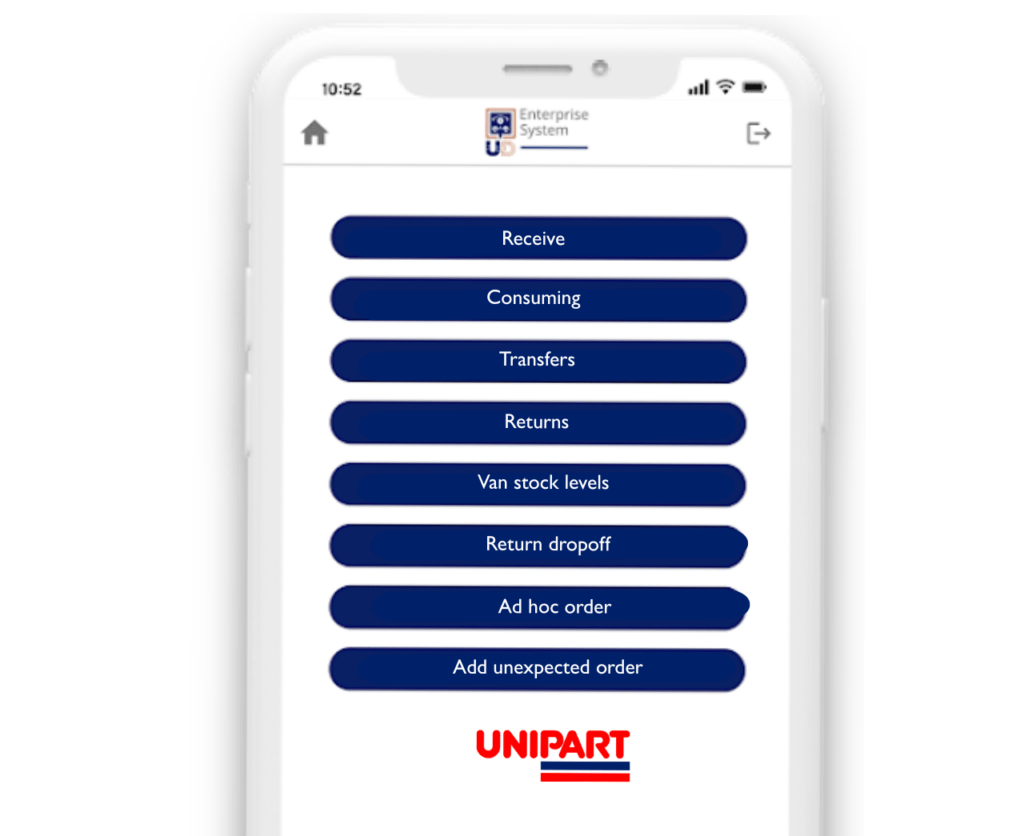 Unipart field services app.