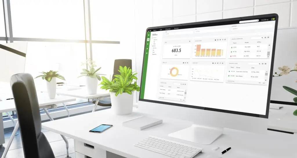 Eco Insight energy monitoring system on a screen