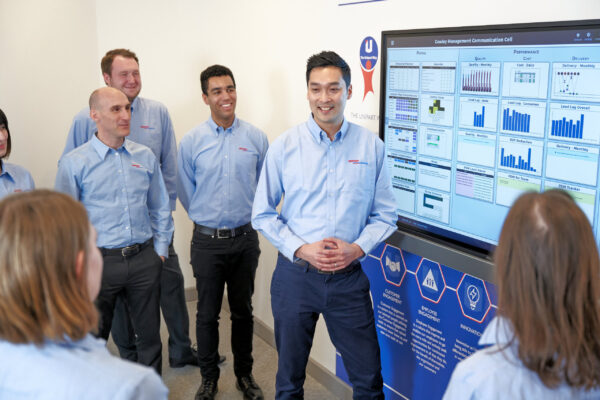 Unipart employees at a Digital Communications Cell SAP