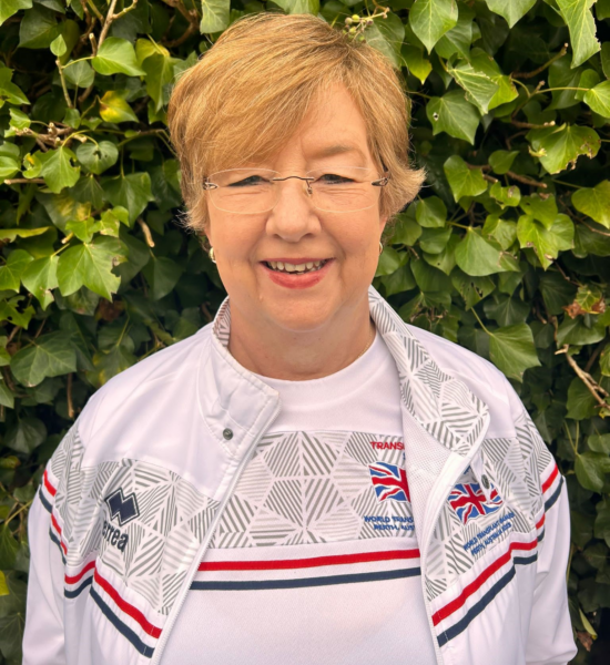 Janet Monk wearing Team GB tracksuit